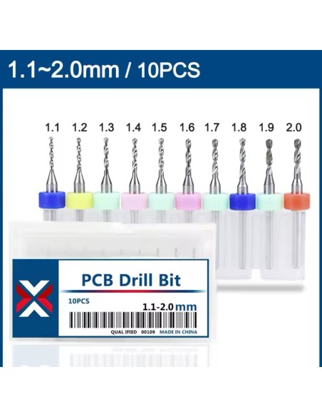 SET 10 MINI BROCAS 1,1 A 2,0 mm