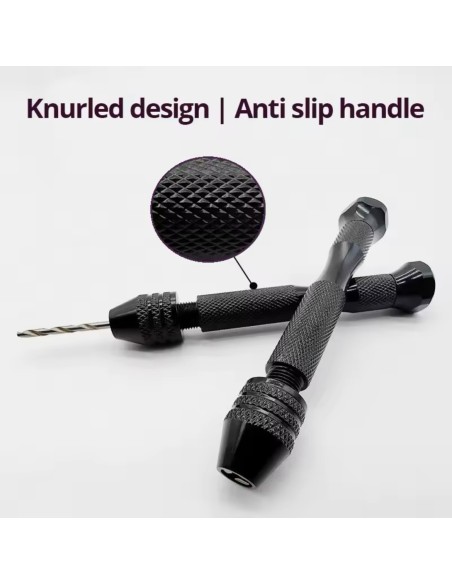 SET MINI TALADRO DE MANO + 10 BROCAS 0,6 A 2,0 MM