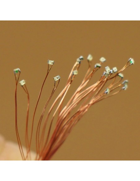 MICRO LED CABLEADO SMD402 ROJO 1,00x0,50mm + Resistencia x 5u
