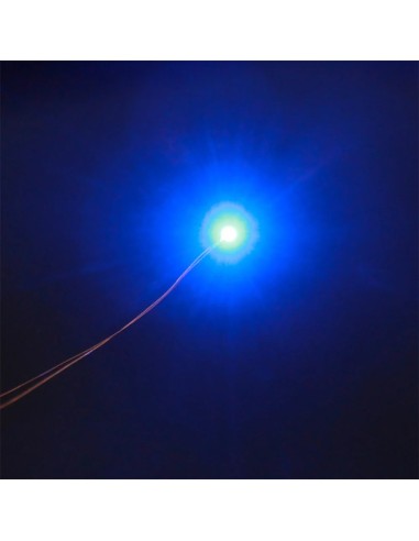 MICRO LED CABLEADO SMD402 AZUL 1,00x0,50mm + Resistencia x 5u