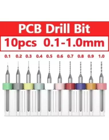 SET 10 MINI BROCAS 0,1 A 1,0 mm