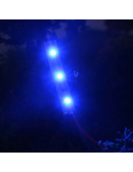 TIRA LED FLEXIBLE AUTOADHESIVA c/CABLES AZUL 5cm x 5u
