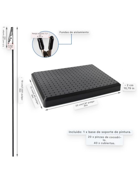 BANCO DE PINTURA 15X20 CM Y 20 CLIPS
