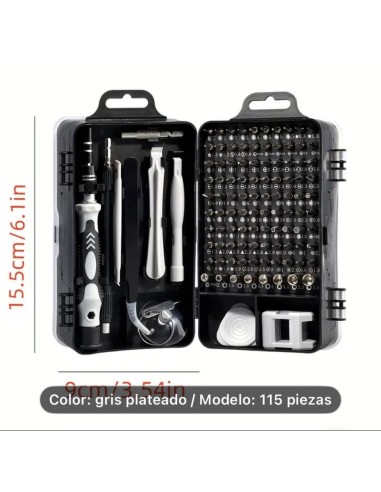 SET 115 PIEZAS DESTORNILLADORES DE PRECISIÓN