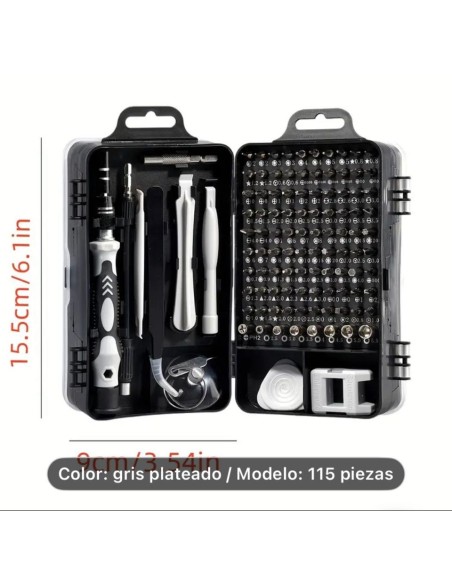 SET 115 PIEZAS DESTORNILLADORES DE PRECISIÓN